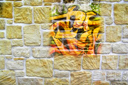 Graffiti an Natursteinfassaden Graffiti an Natursteinfassaden